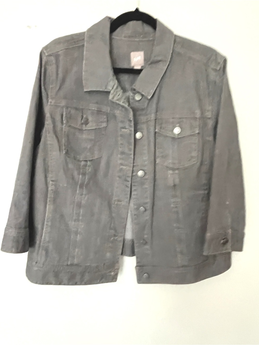 J. Jill Gray Jean Jacket with Button-Front